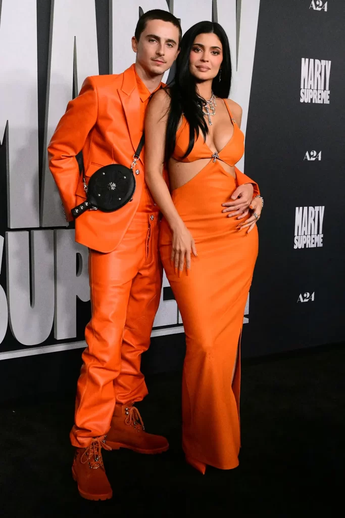 Timothée Chalamet and Kylie Jenner in Los Angeles, California, on December 8, 2025